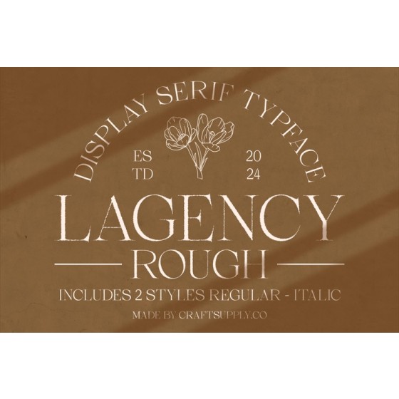 Lagency Rough Elegant Textured Stylish English Font